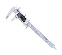 Volakebeing Herramienta de medición digital de acero inoxidable de 150 mm con pantalla LCD, conversión métrica y SAE, para reinicio, para exterior/interior/paso/profundidad