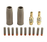 Volakebeing Juego de 14 boquillas de soldadura para 15AK MIG para equipos de soldadura TIG, boquillas de protección, boquillas de aviación, aluminio, cobre, resistentes al calor