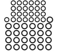 Volakebeing Juego de 50 juntas tóricas para lavadora a presión para 1/4 3/8 M22 acoplador de conexión rápida, anillo de manguera, piezas de repuesto, accesorios de lavadora de alta presión, goma negra