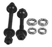 Volakebeing Juego de eje de cubo de bicicleta delantero de 108 mm trasero de 145 mm ejes de cubo de rueda de acero con rodamientos de bolas de 3/16 1/4 pulgadas para bicicleta de montaña, piezas de