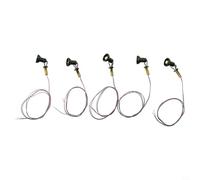 Volakebeing Juego de luces LED de inundación con carcasa de latón y mástil para fachadas de construcción de modelos a escala, LED blanco cálido de 3 V con resistencias para 12-19 V CA/CC, negro/verde