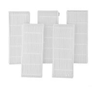Volakebeing Kit de 5 filtros de aspiradora compatibles con modelos robot Sencor SRV 4200BK 4250SL 2230TI 6250BK 9250BK 9200BK, para plástico de larga duración y papel de filtro