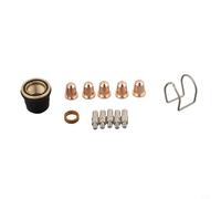 Volakebeing Kit de consumibles de antorcha cortadora de plasma S25 S45, 13 piezas PR0110 electrodo PD0116-08, puntas de escudo, difusor, guía espaciadora para piezas de corte Trafimet Ergocut