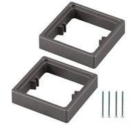 Volakebeing Kit de extensión de marco de caja de 20 mm con tornillos de montaje para instalación de interruptores de enchufe, mejora del hogar, aumento de profundidad, paquete de 2 (gris)