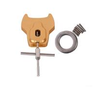 Volakebeing Kit de extracción de pines de rodamiento de aleación de aluminio para mantenimiento de carrete de cebo, 4 pulgadas, juego de herramientas de desmontaje con llave hexagonal y limpieza