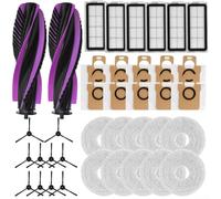 Volakebeing Kit de repuesto para aspiradora robot, filtro, paño de fregona, bolsa de polvo, cepillo lateral, microfibra de plástico de nailon (B)