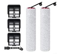 Volakebeing Kit de repuesto para rodillo de cepillo y filtro compatible con aspiradora H15 Pro en húmedo y seco, incluye 2 rodillos de cepillo de larga duración, 3 filtros eficientes