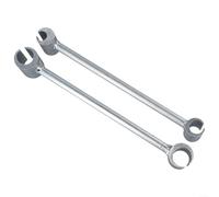 Volakebeing Llave de ajuste de bisagra de puerta de acero, herramienta de reparación de bisagra de bandera resistente, llave de doble extremo de varilla de 13 pulgadas de largo, adecuada para puertas