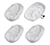 Volakebeing Paños de repuesto de microfibra para mopas de vapor, 4 unidades, compatibles con Morphy/Richards 720021 720502, almohadillas lavables y reutilizables, color blanco