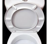 Volakebeing Paquete de 4 amortiguadores blancos para asiento de inodoro, almohadillas de repuesto antideslizantes de 5 x 1,7 cm para la mayoría de asientos de inodoro, kit de reparación de aumento de