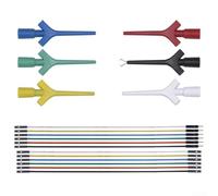 Volakebeing Para clips de gancho de resorte para ICs - 6 mini ganchos de agarre con 12 cables de silicona, cables de programación de 22 cm, compatible con multímetro y lógica