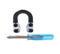 Volakebeing Para lazo en D de metal para arco compuesto, culatín de flecha de aleación de aluminio, 23 mm x 18 mm, ligero y de larga duración para caza y uso al aire libre (negro)