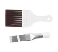 Volakebeing Peine de reparación de aletas de aire acondicionado y cepillo de limpieza de bobina de condensador, acero inoxidable y ABS, paquete de 2 para aletas de evaporador de CA y mantenimiento del