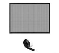 Volakebeing Protector de malla para chimenea de poliéster negro con rejilla densa de 1.5 mm, fácil de instalar para chimeneas de madera, mármol y ladrillo, 29 x 40 pulgadas (B)