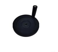 Volakebeing Rueda de mano de 6 pulgadas para torno de fresadora, mango giratorio de 155 mm con orificio de 16 mm, rueda ondulada interior de aleación de plástico/aluminio, plegable desmontable (A)