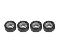 Volakebeing Ruedas de repuesto para máquina de remo interior, paquete de 4 rodillos de rodamiento de acero de nailon de 27 mm de diámetro, ruedas de pista de asiento para remo de agua, piezas de