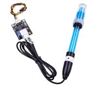 Volakebeing Sensor de electrodo de pH 0-14 pH con conector BNC para reemplazo de medidor de pH Arduino 147 x 22 x 22 mm, electrodo de vidrio compuesto negro