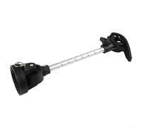 Volakebeing Soporte de montaje estabilizador de motor de arrastre, aleación de aluminio, soporte ajustable para motores marinos, reducción de vibración, color negro y plateado, pivote de 180 grados