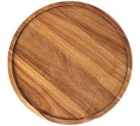 Volakebeing Tabla de cortar de madera de acacia, bloque de cortar de doble cara con propiedades de higiene natural y estilo minimalista moderno, preparación de alimentos de cocina reversible (29 x 29