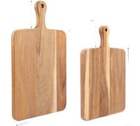 Volakebeing Tabla de cortar de madera de acacia, bloque de cortar de doble cara con propiedades de higiene natural y estilo minimalista moderno, preparación de alimentos de cocina reversible (30 x 21