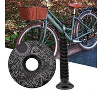 Volakebeing Tapa superior de auriculares VYCE sin marcar para horquilla de 28,6 mm, cubierta de aleación de aluminio para vástago de bicicleta con tornillos de acero inoxidable, carretera ligera y