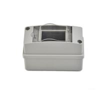 Volakebeing Unidad de consumo de garaje de 2 vías 40 A 30 mA RCD con 2 MCBs placa de distribución eléctrica IP65 impermeable caja de fusibles de plástico blanco (2 vías)
