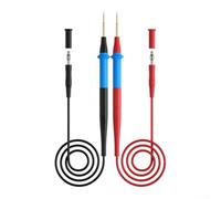Volakebeing Universality - Bolígrafo de sonda multímetro con 4 agujas de acero reemplazables, cables de prueba de alambre de silicona para medición e inspección de componentes de circuito electrónico
