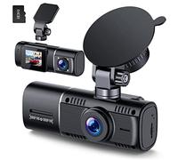 Volam 1080P Dash CAM Camara para Coches, Visión Nocturna, Cámara Trasera Giratoria 360°, Tarjeta SD 64 GB, Pantalla IPS 2.45», Gran Angular 170°, Modo Aparcamiento