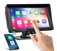 Volam 7 Pulgadas Carplay Inalambrico Pantalla Coche, Car Play y Android Auto Pantalla Táctil para Coche con Radio Bluetooth Navegador Mapa Voice Asistente de Voz FM AUX