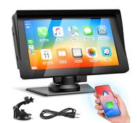 Volam 7 Pulgadas Carplay Inalambrico Pantalla Coche, Car Play y Android Auto Pantalla Táctil para Coche con Radio Bluetooth Navegador Mapa Voice Asistente de Voz FM AUX