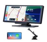 Volam 9.26 Pulgadas Pantalla para Coche con Carplay Android Auto Inalámbrica, Pantalla Táctil, Enlace Espejo iOS, Navegación, Siri, G00gle Asistente de Voz, FM, AUX, Bluetooth 5.0