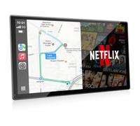 Volam 9''Pantalla Inalámbrica CarPlay y Android Auto con Netflix/Youtube Integrados,Cámara Trasera 1080P Navegación Siri/G00gle Asistencia Actualización FM Compatible con iOS 10+ Android 11+