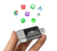 Volam (actualizado en 2026 Adaptador inalámbrico 2 en 1 para CarPlay y Android Auto, diseño antipérdida Plug & Play Conexión rápida WiFi 2.4G + 5G USB/Tipo C Compatible con Autos de 2016