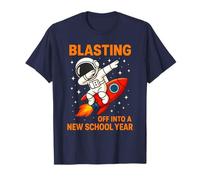 Volando hacia el Nuevo año Escolar Astronauta Dab Rocket Camiseta