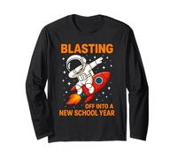 Volando hacia el Nuevo año Escolar Astronauta Dab Rocket Manga Larga