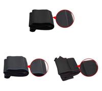 Volante automóvi Cubiertas para EcoSport para Fiesta 38 Cm Cosida A Mano Color Negro 2014-2017 Funda Volante Coche(Red Thread)