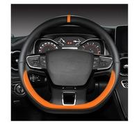 Volante Automóvil Funda De Volante para Tipo D para Citroen C3 II III 2009-2019 2020 para Aircross 2017 2018 2021 Protector Volante Coche(Orage)