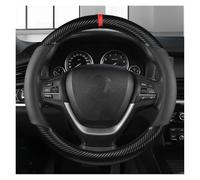 Volante Automóvil Funda para Volante Coche 36 Cm De Cuero Y Fibra Carbono Talla S para Alto para Nissan para Juke Protector Volante Coche(Black O)
