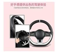 Volante Automóvil Funda para Volante Coche En Forma D para Scirocco para Jetta 6 2017-2021 para Santana 2016-2021 Y para Tiguan 2015-2021 Protector Volante Coche(Negro)