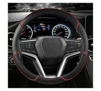 Volante Automóvil para Isuzu para D-MAX 2013-2018 para Mu-X para D-MAX para MU-X III 2020-2023 Funda para Volante Coche Cuero PU Protector Volante Coche(Rojo)