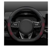 Volante automóvil Protector Funda para Vol Coche Fibra Carbono Y Antidesliz Transpirable 15 Pulgadas (Aprox. 38 Cm) Volante Coche(Type D Red Dot)