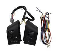 Volante BotóN MultifuncióN Control Botón De Control Del Volante Izquierdo + Derecho + Cable Para Nissan Para Tiida Para LIVINA Para Antiguo Sylphy, Interruptor Volumen Teléfono(Black-wire)