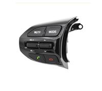 Volante BotóN MultifuncióN Control Con Botón Volante Retroiluminado Para KIA Para K2 Para RIO 2017-2021 Para Para X LINE Botones Volumen Control Teléfono Bluetooth(White-Left)
