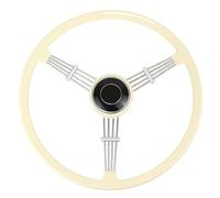 Volante carreras Volante Clásico Vintage De 400 Mm Y 3 Radios Para Porsche 356 A B C 1950-1966(Blanco)