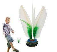 Volante chino Jianzi - deportivo con patada de pie de pluma blanca, accesorio de entrenamiento de equilibrio con volante, equipo de recreación tradicional | Actividad física agradable para niñ