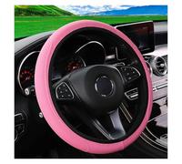 Volante Coche De Masaje Estéreo con Relieve Cuero Sin Anillo Interior Se Adapta A La Cubierta del Volante Protector(Pink)