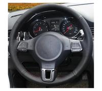 Volante Coche para VW para Golf 6 Vi para Golf para Plus para Polo para Tiguan para Touran para Caddy para Jetta Funda Trenzada Volante Coche Cosida A Mano Funda De Volante