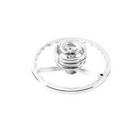 Volante cromado engrosado de hierro fundido, volante circular corrugado, máquina herramienta de torneado manual, volante industrial(M12,Gold)