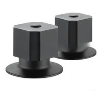 Volante cuadrado de aleación de zinc para sistemas de ducha con integración de válvula oculta, estructura de cuatro brazos y galvanizado (negro)