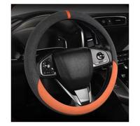 Volante Cubierta del Volante Manija Coche Transpirable Gamuza Avanzada Universal Cuatro Niveles Funda del Volante(Naranja,D)